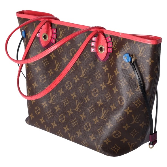 Louis Vuitton Tote Bag Neverfull MM Tote Flamingo M41663 Monogram Canvas + Pouch - Picture 5 of 15
